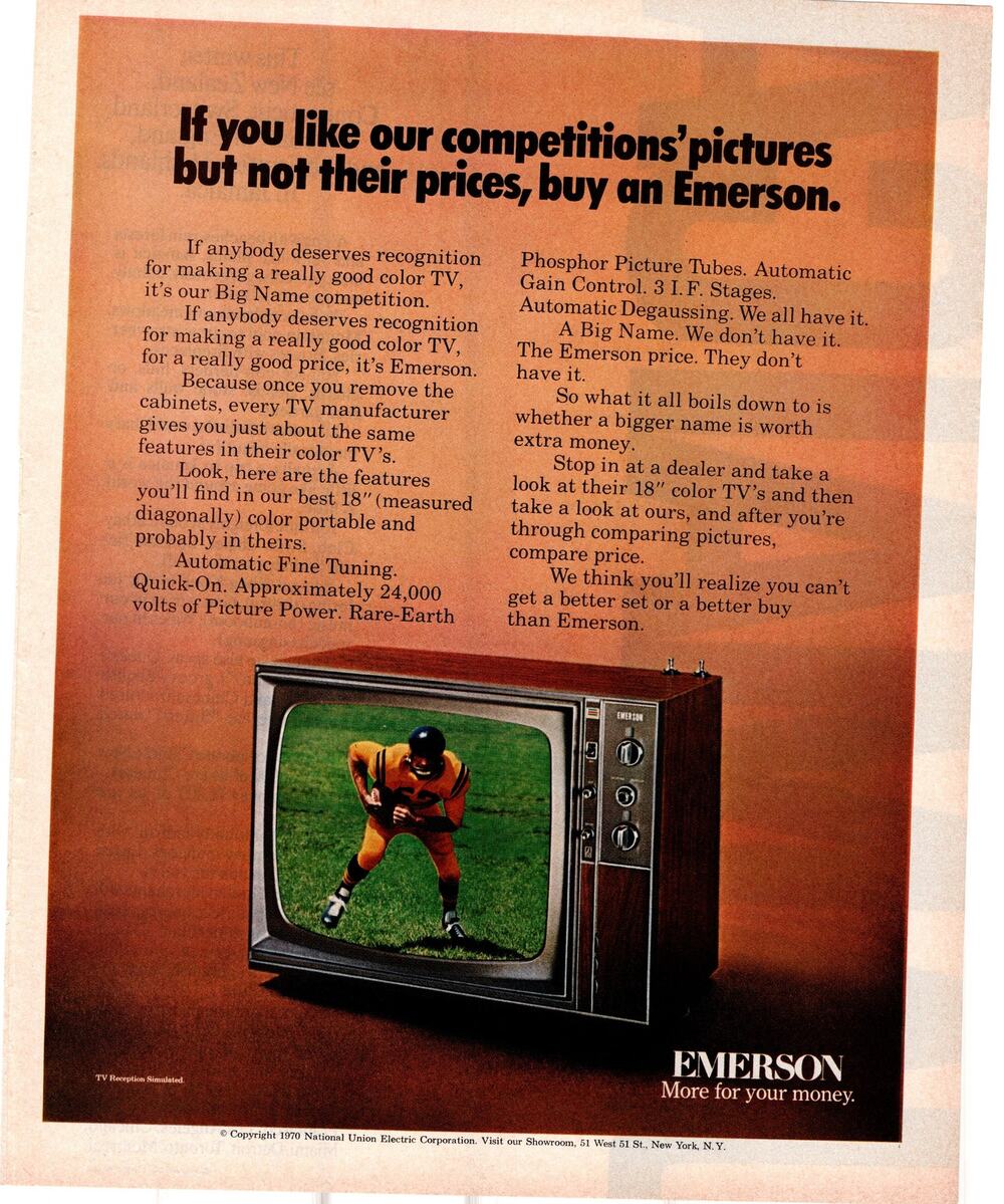 Emerson Television / Jamaica Tourist Board Advertisement 1960s Vintage Travel TV